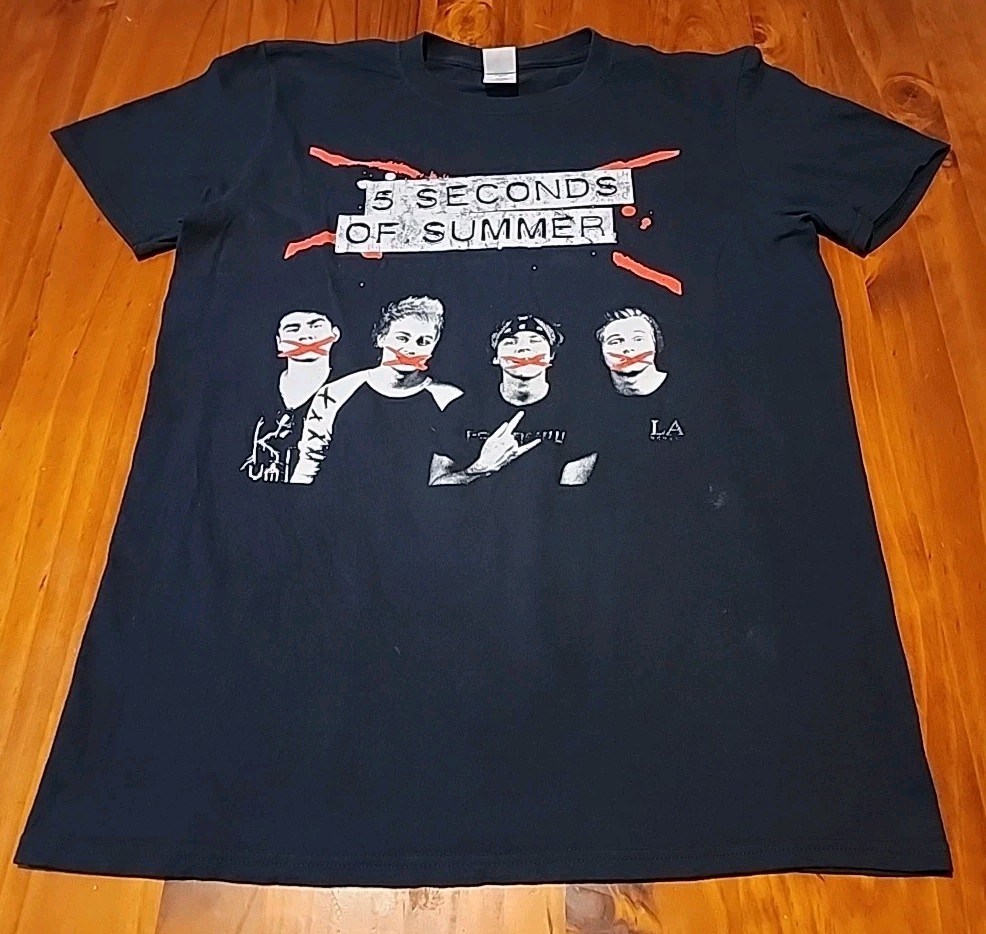 5 Seconds Of Summer Tour Tee 2015 Music Australia New Zealand Artists Live