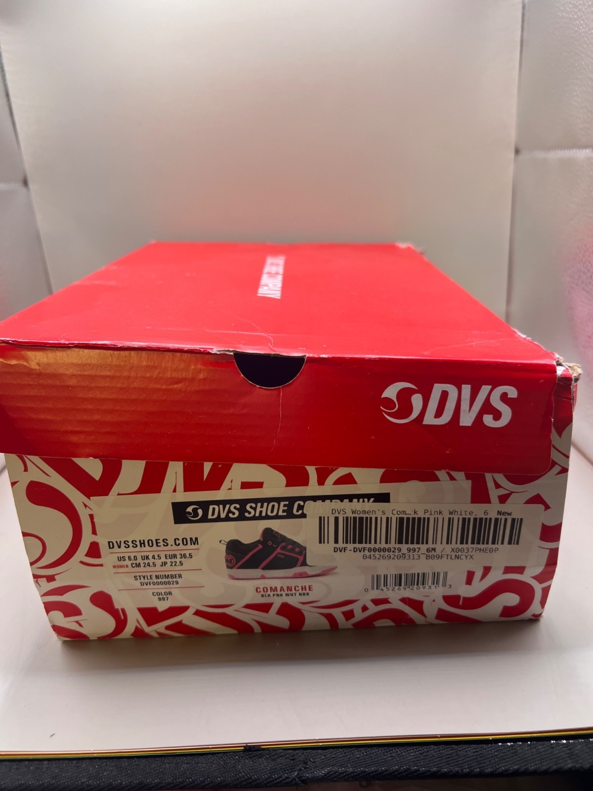 DVS Womens Comanche WOS Black & Pink Skate Shoes Size 6 US / 4.5 UK / 36.5 EU