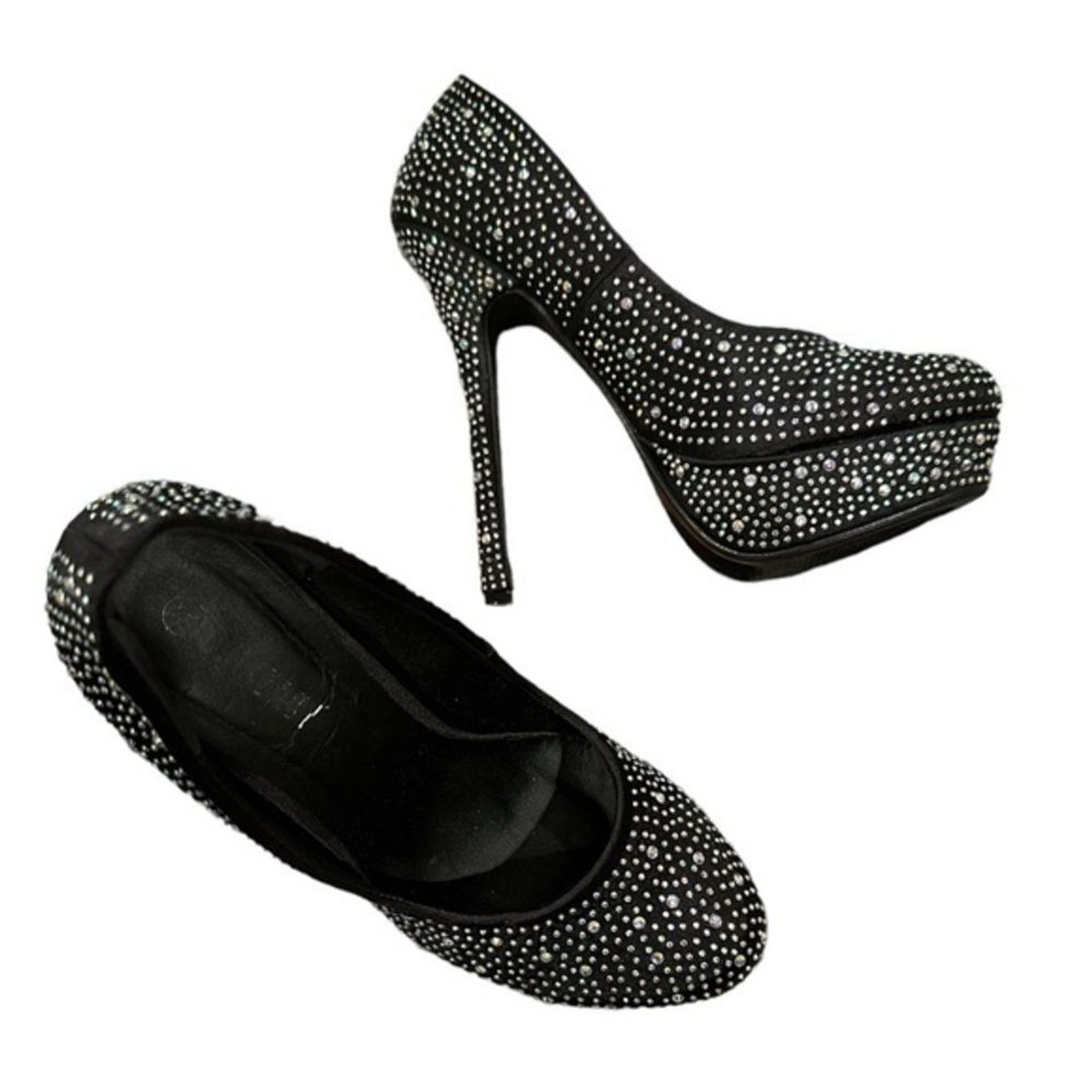 DELICACY DELUXY PLATFORM STILETTO BLING SHOES 6.5