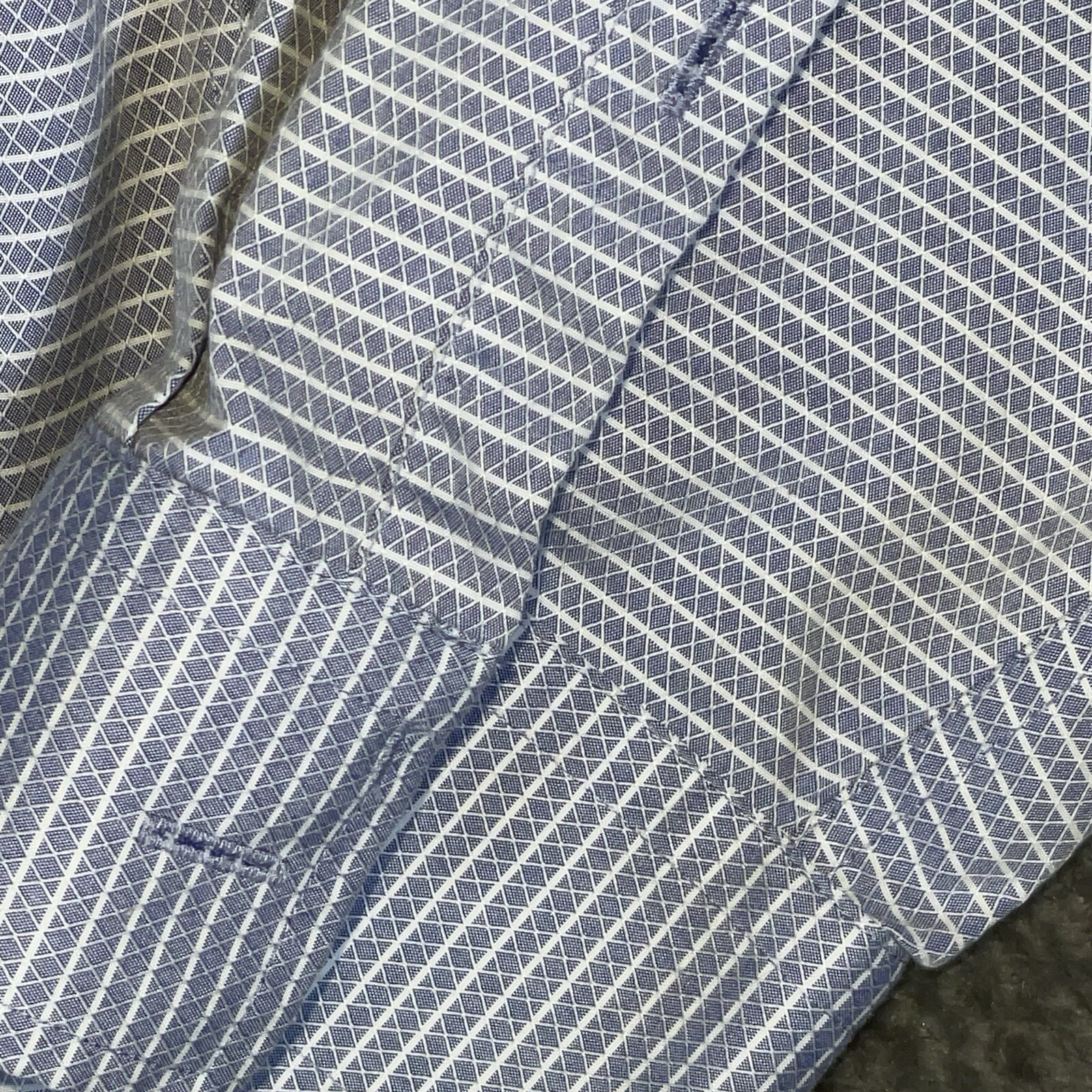 7Diamonds Shirt Mens XL Sky Blue Performance Stretch Dress Button Up Geometric