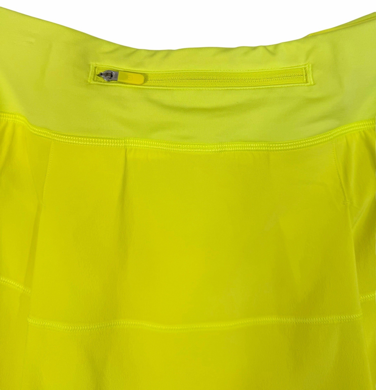 Lululemon Pace Rival Mid-Rise Skirt Skort Electric Lemon Yellow Size 14