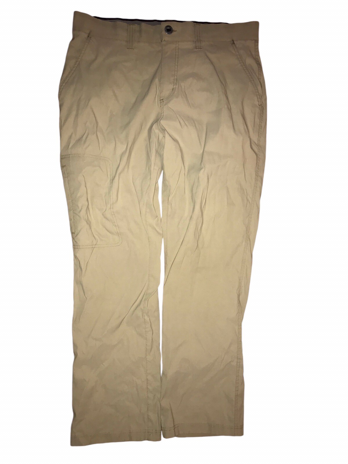 Orvis Tech Pants Mens 36 Tan Two Way Stretch Water Repellant Hiking Outdoor C49