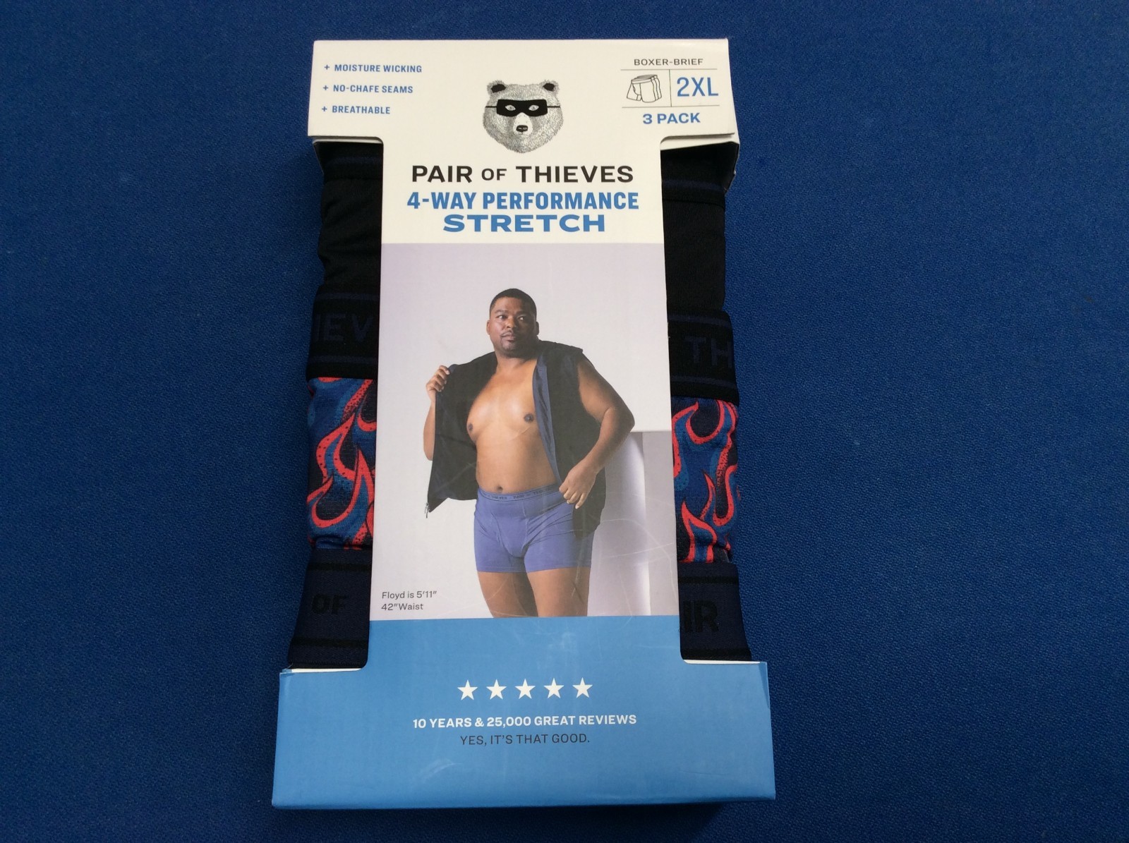 Men’s Pair of Thieves boxer briefs, available in various sizes and colors 3 pack