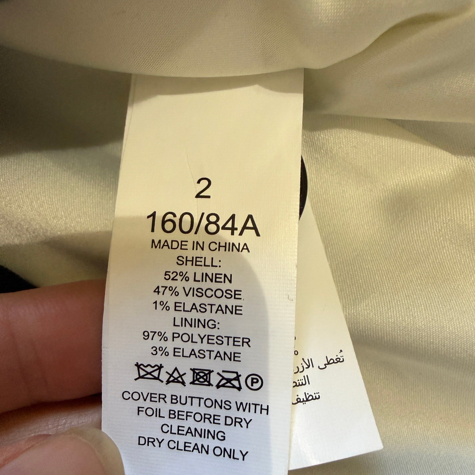 Kate Spade Gingham Linen Blend Double Breasted Blazer 2 Preppy Tailored Black
