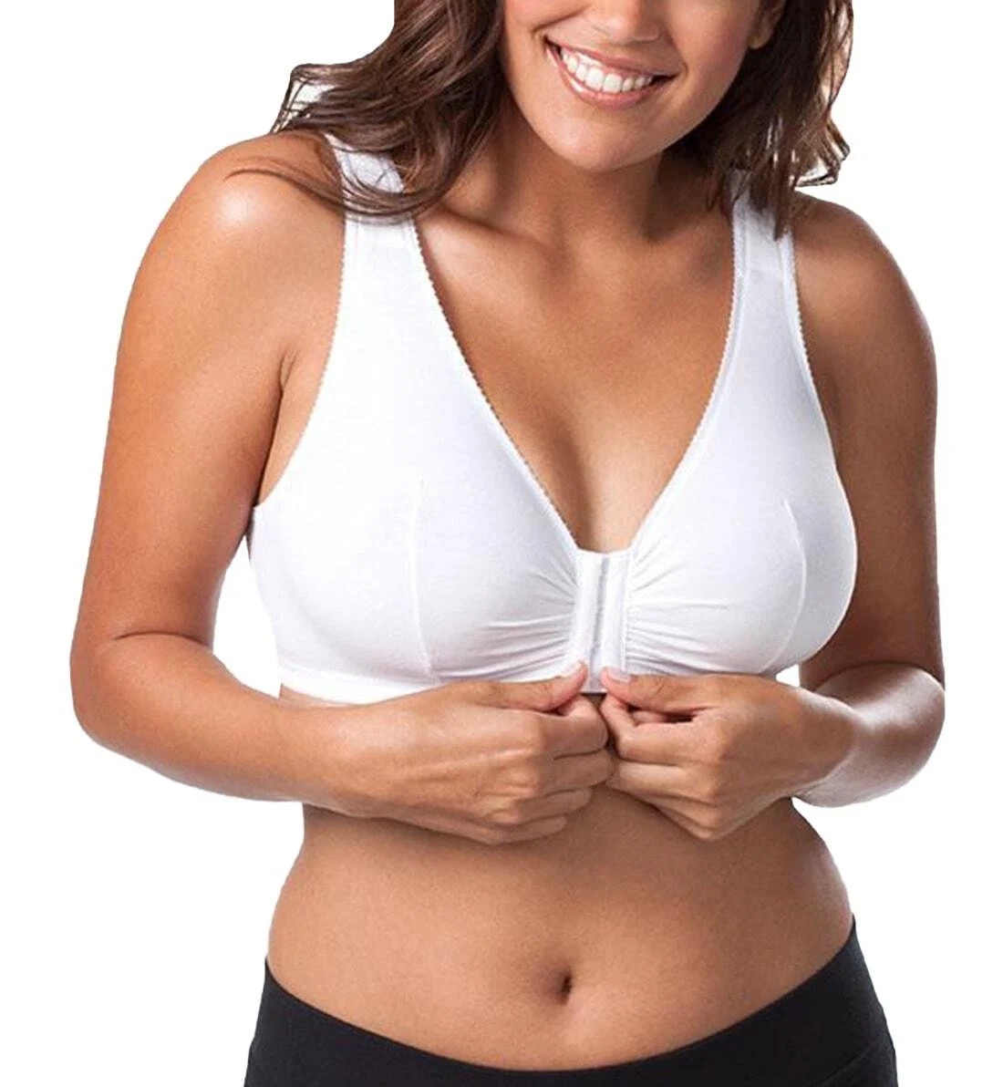 Leading Lady Meryl Cotton Front Closure Bra White Size 40 C/D/DD