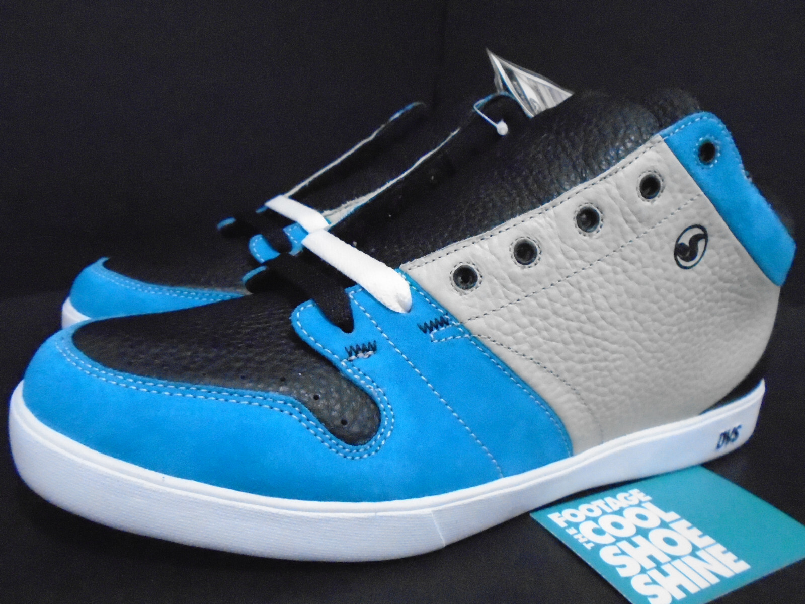 2007 DVS HUF 5 MID ORIGINAL INTENT TEAM SAMPLE BLUE LIGHT GREY BLACK WHITE 9.5