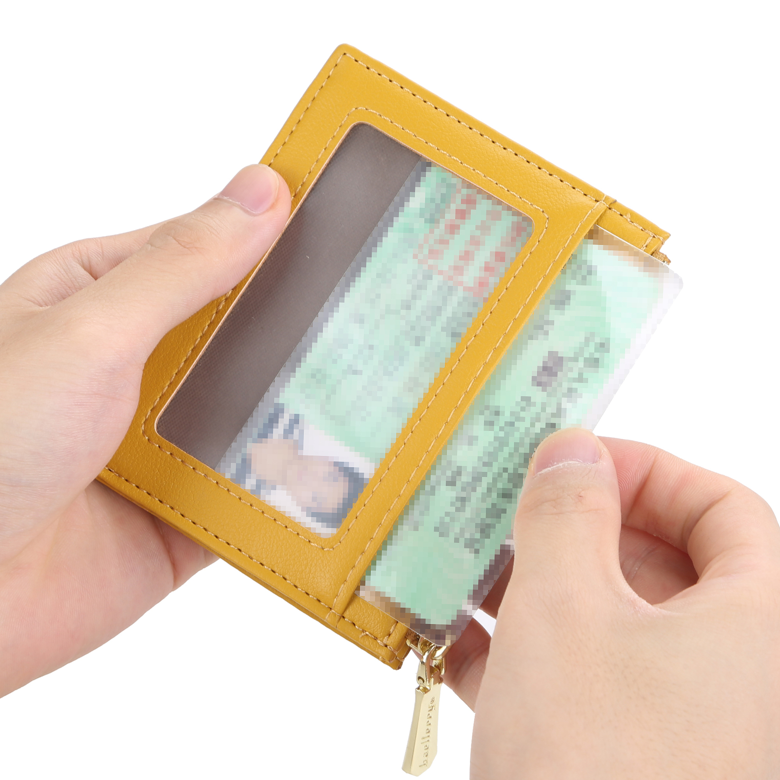 Womens Small Slim Credit Card Holder Mini Front Pocket Wallet Zipper Coin Purse