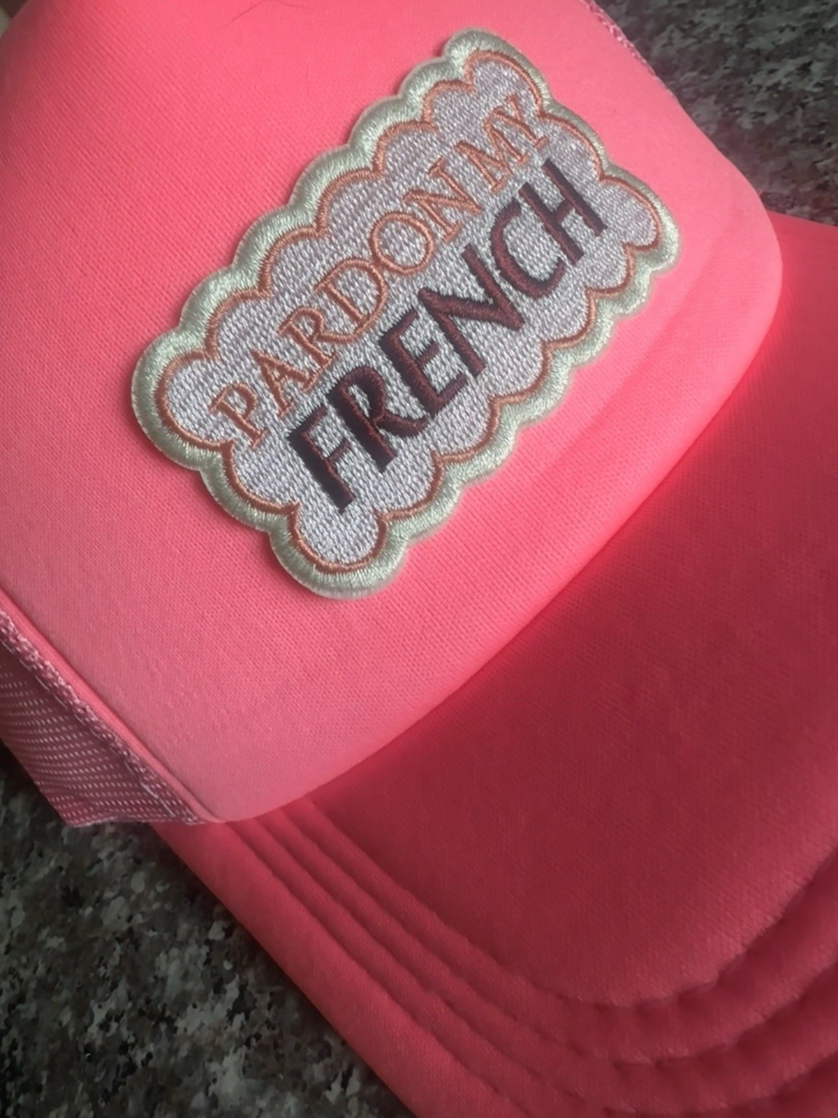 PINK Funny Quote Retro Hat Foam Mesh Baseball Cap Snapback Hats Caps Funny NEW