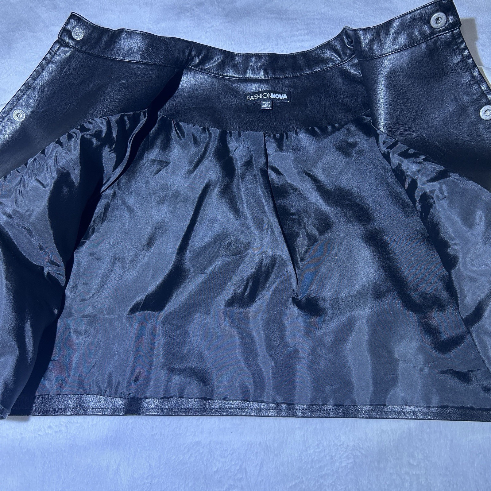 Fashion Nova Thrill Racing Cropped Jacket Faux Leather Size Small