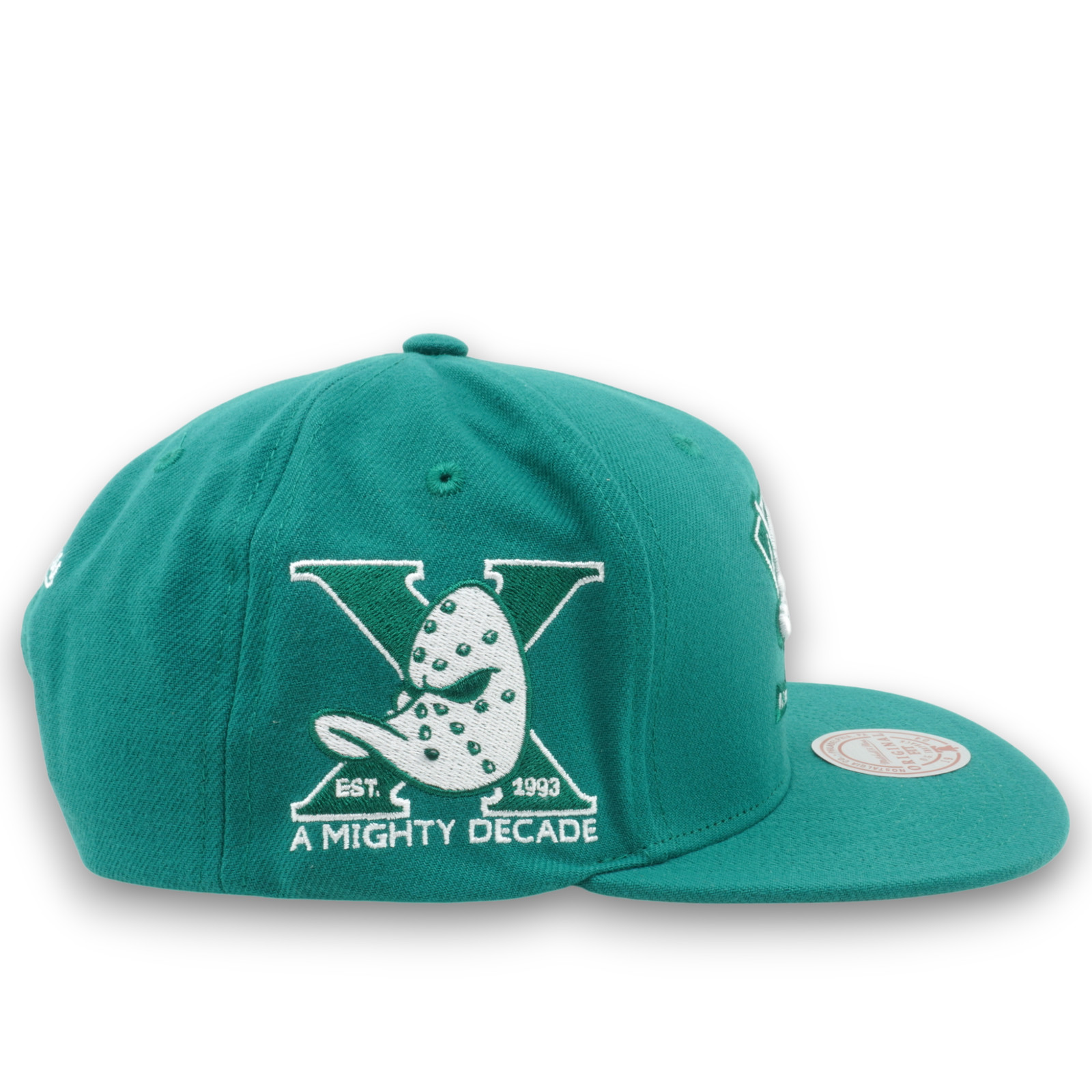 MENS MITCHELL & NESS NHL BACK TO BASICS SNAPBACK VNTG DUCKS – TEAL