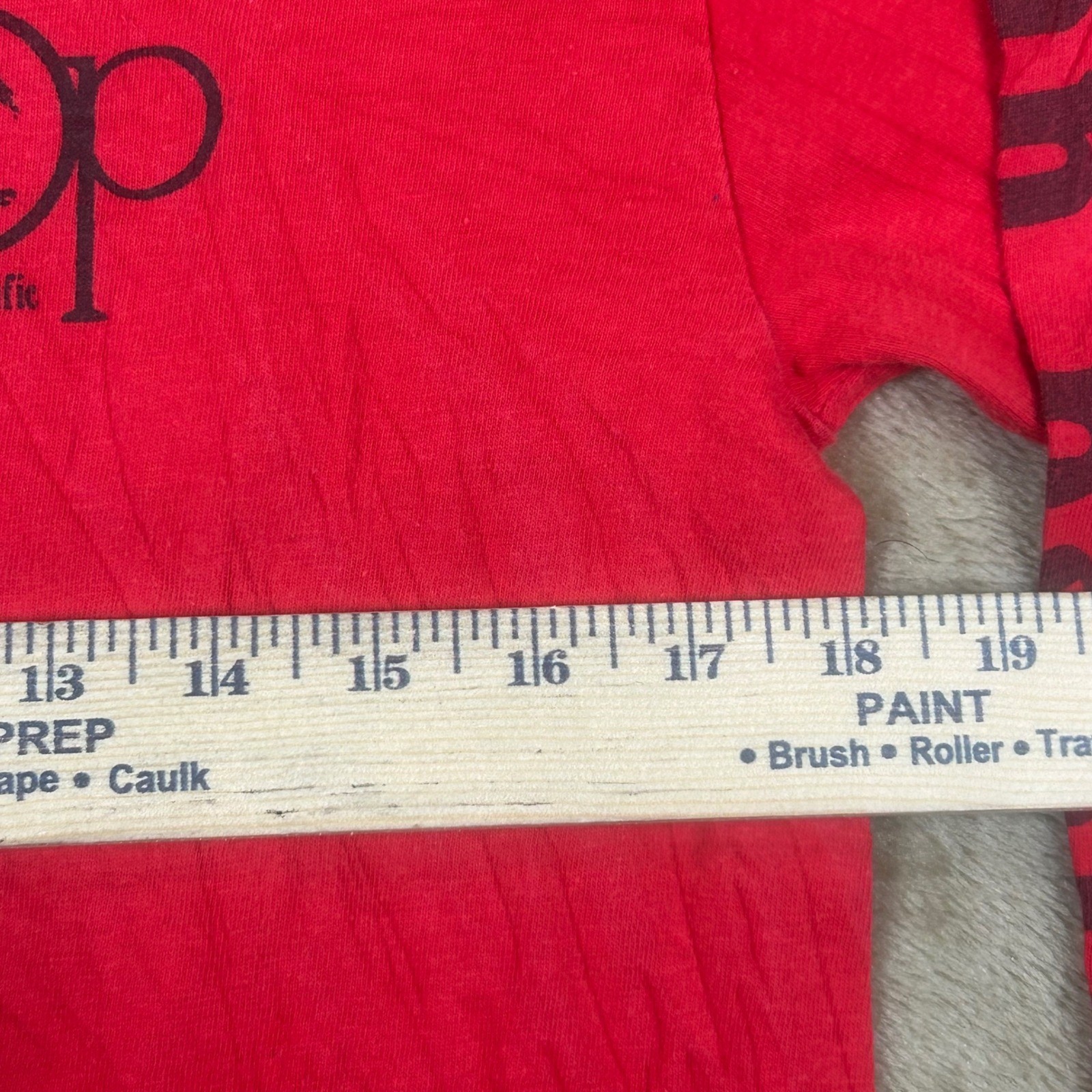 Vintage 1983 Ocean Pacific Red Graphic Long Sleeve T-Shirt Mens Medium USA Made