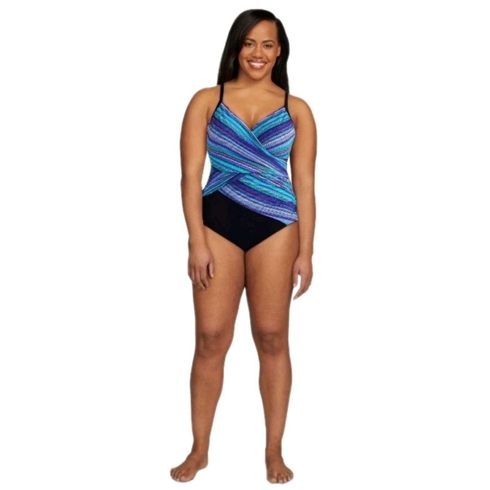 Embrace Your Curves Miracle Brands Women’s XL Makenna One Piece Swimsuit NWT