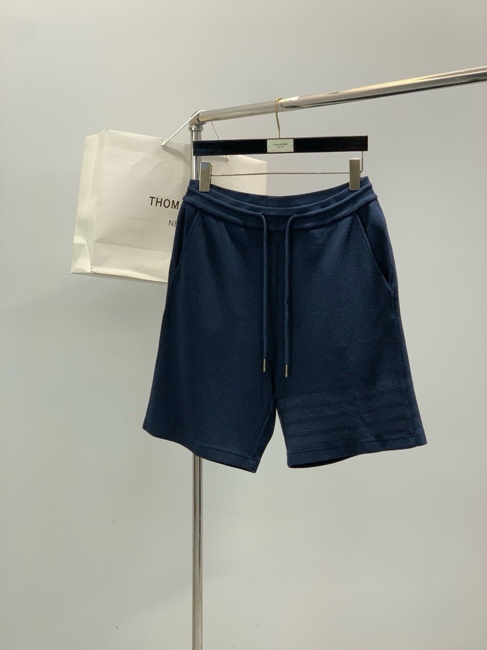 Thom Browne Men Classic 4-Bar Drawstring Casual Sweat Shorts 2 Colors SizesM-3XL