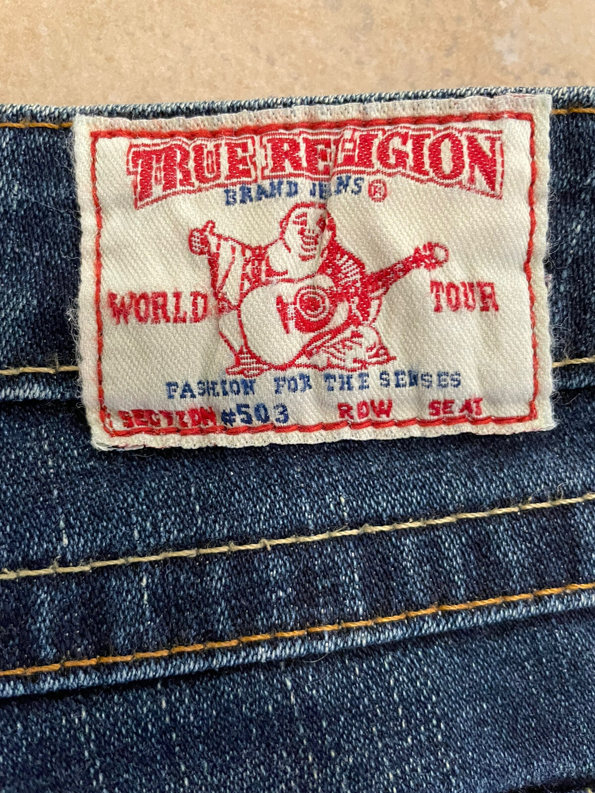 True Religion Jeans Bridget Stone & Tint Low Rise Made In USA 29 Twisted Flare