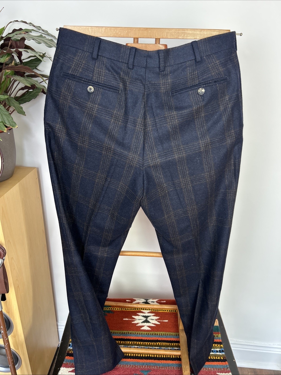 SUITSUPPLY (42R) Suit 2 Piece Suit Wool Tweed Check Vitale Barberis Canonico