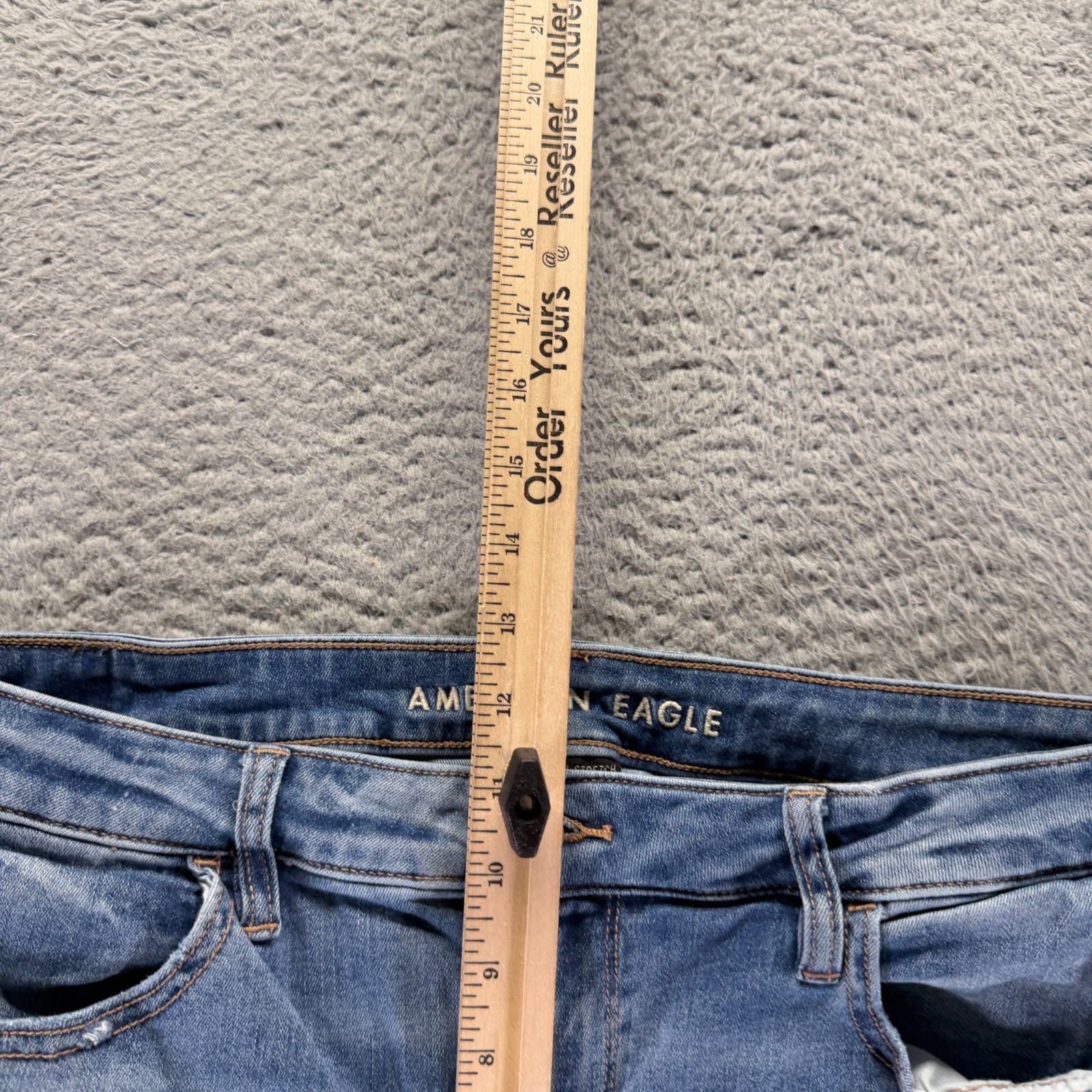 American Eagle Outfitters Next Level Jeans Womens 16 Blue Denim Jegging Stretch