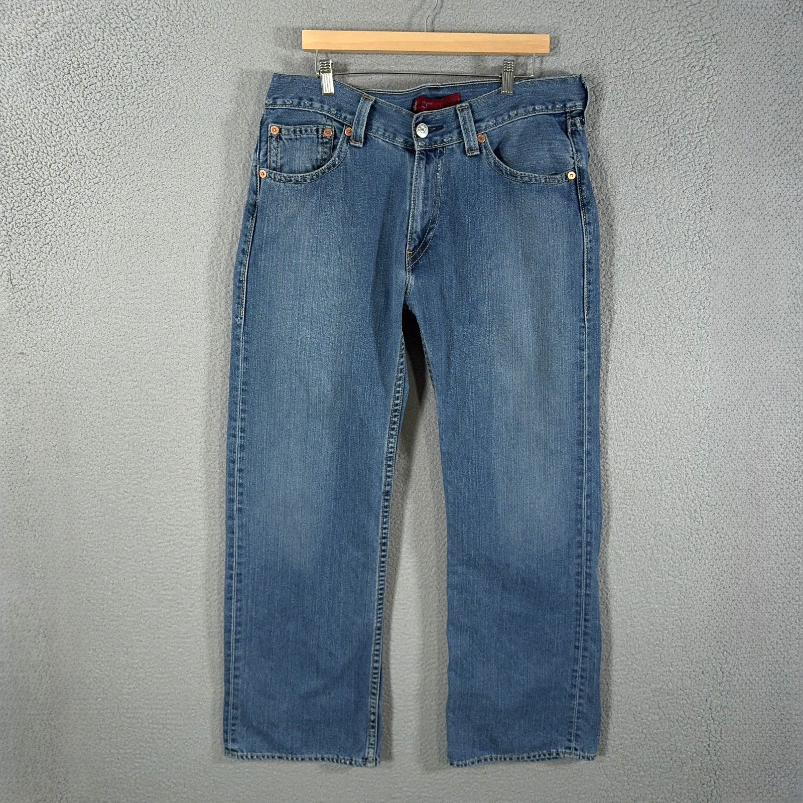 Vintage Levis Type 1 Baggy Jeans Mens 38×32 Blue Denim Y2K Wide Leg Real Loose