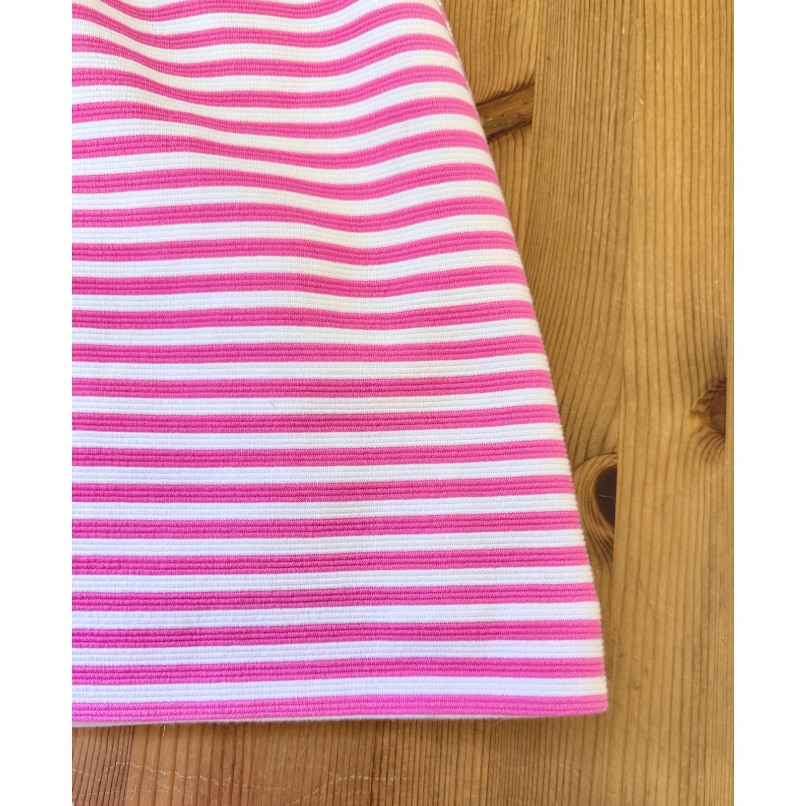 Lilly Pulitzer Pink White Striped Sleeveless Shift Dress Gold Zip XS