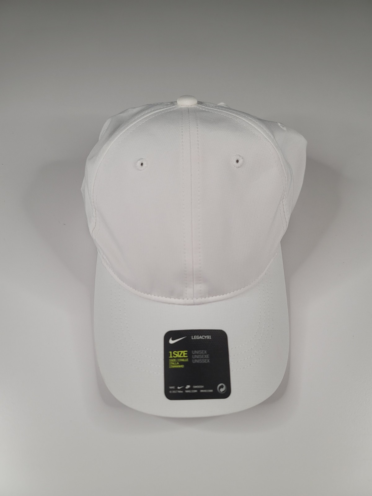 Nike Men’s Golf Hat White Legacy91 Adjustable Strap New