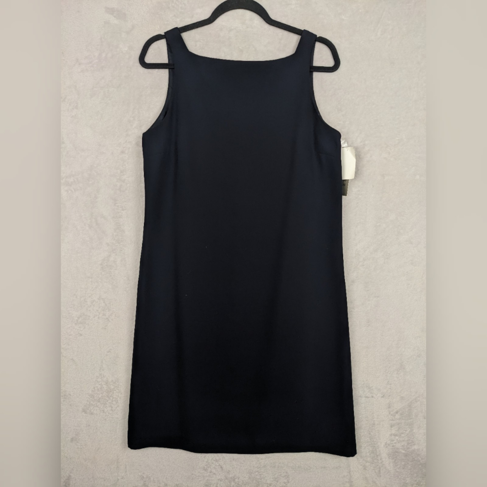 NWT Uniform John Richard Shift Dress 12 Women Blue Sleeveless Career Minimalist