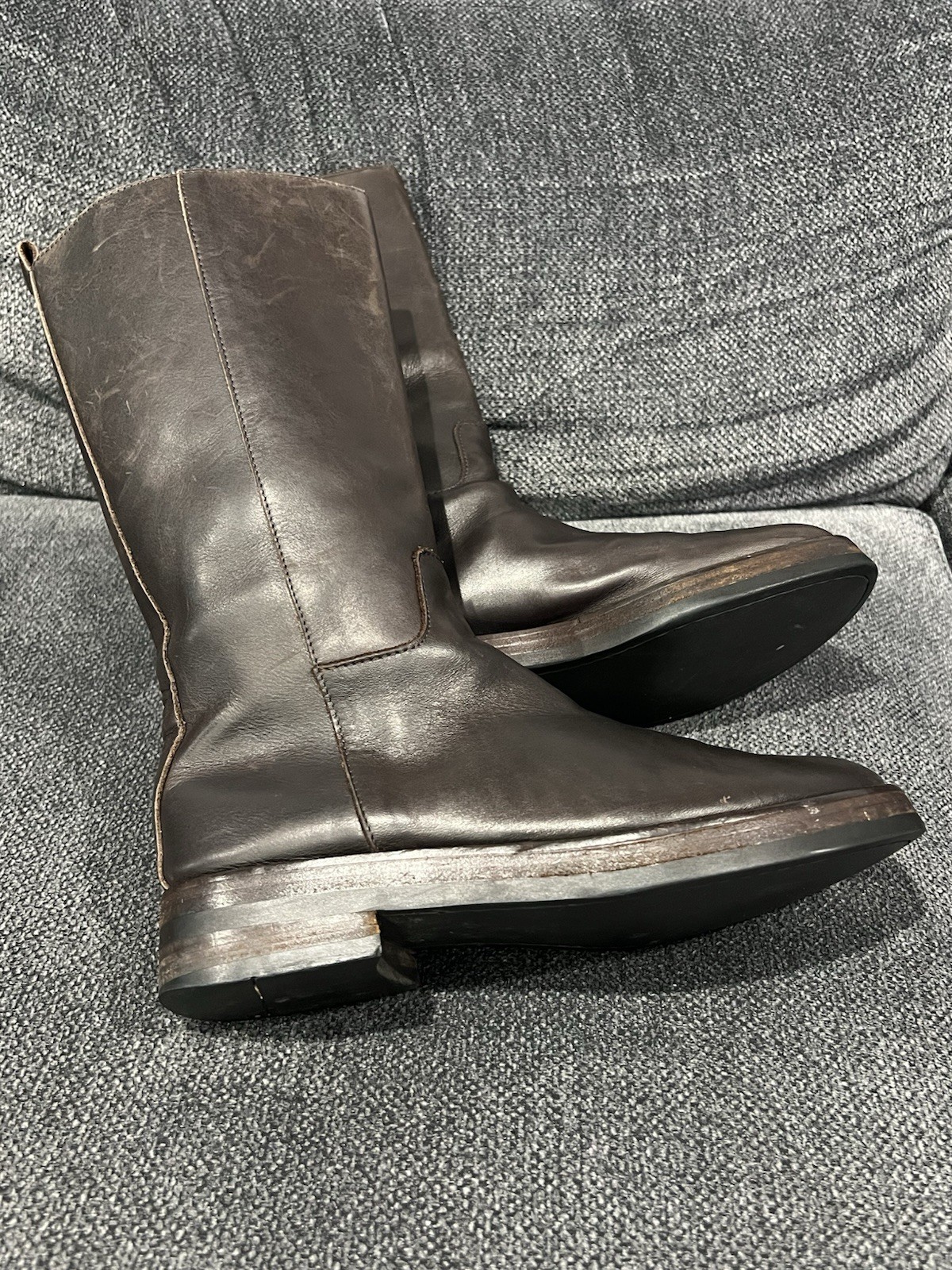 RRP€1150 ANN DEMEULEMEESTER Leather Calf Boots US9 UK6 EU39 Made in Italy