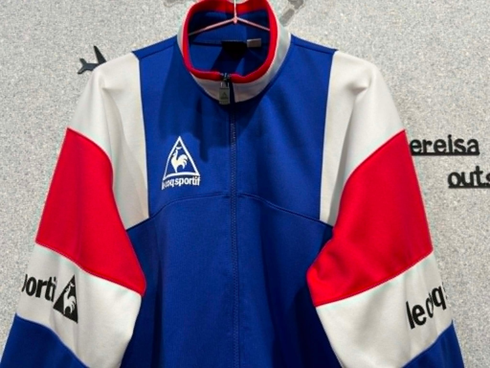 Vintage 90s Le Coq Sportif Track Jacket Tricolor Made in Japan QS-5064 Retro