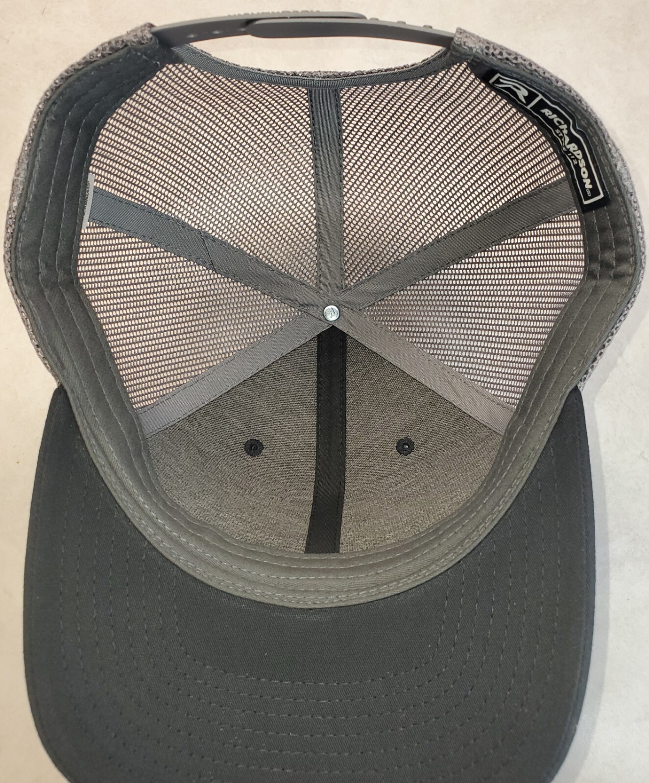 Mossberg Firearms Patch on Richardson 112 Trucker Hat Snapback Black/Charcoal