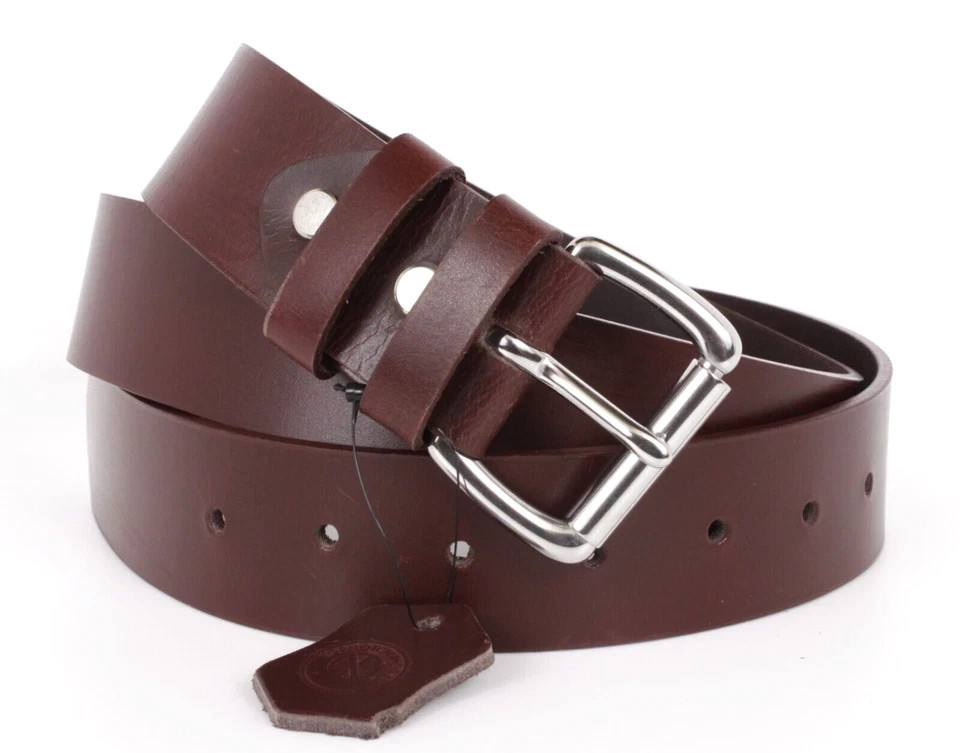 Men’s Genuine Buffalo FULL GRAIN Leather Belt 1.5” wide Amish Handmade in USA
