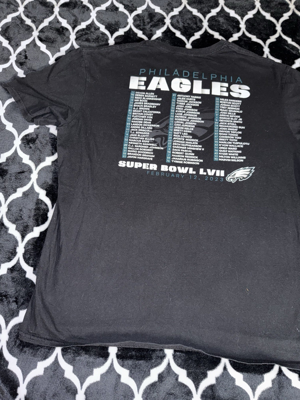 Philadelphia Eagles Super Bowl Mens T-Shirt Size XL Black Fanatics Football NFL