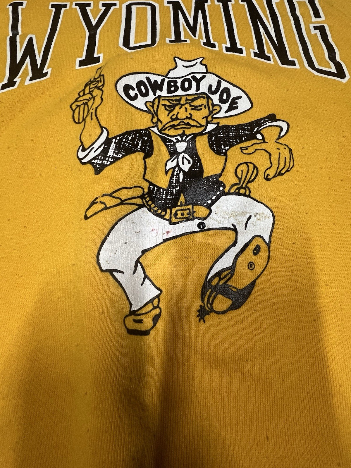 Vintage 90s Wyoming Cowboy Joe USA Made Medium Sweatshirt Crewneck Raglan