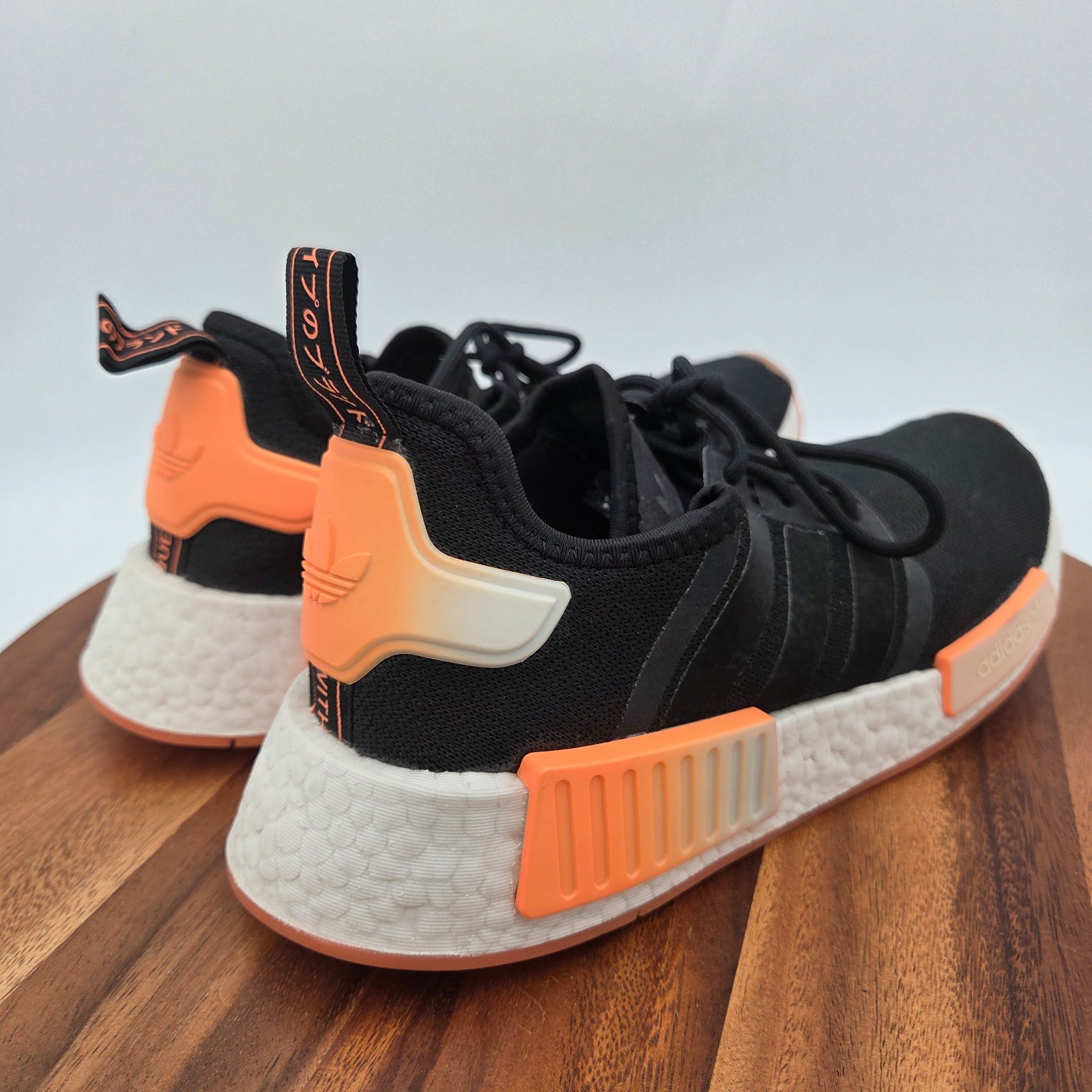 Size 9 – Adidas NMD_R1 Black Beam Orange Women’s Shoes Boost Sneakers
