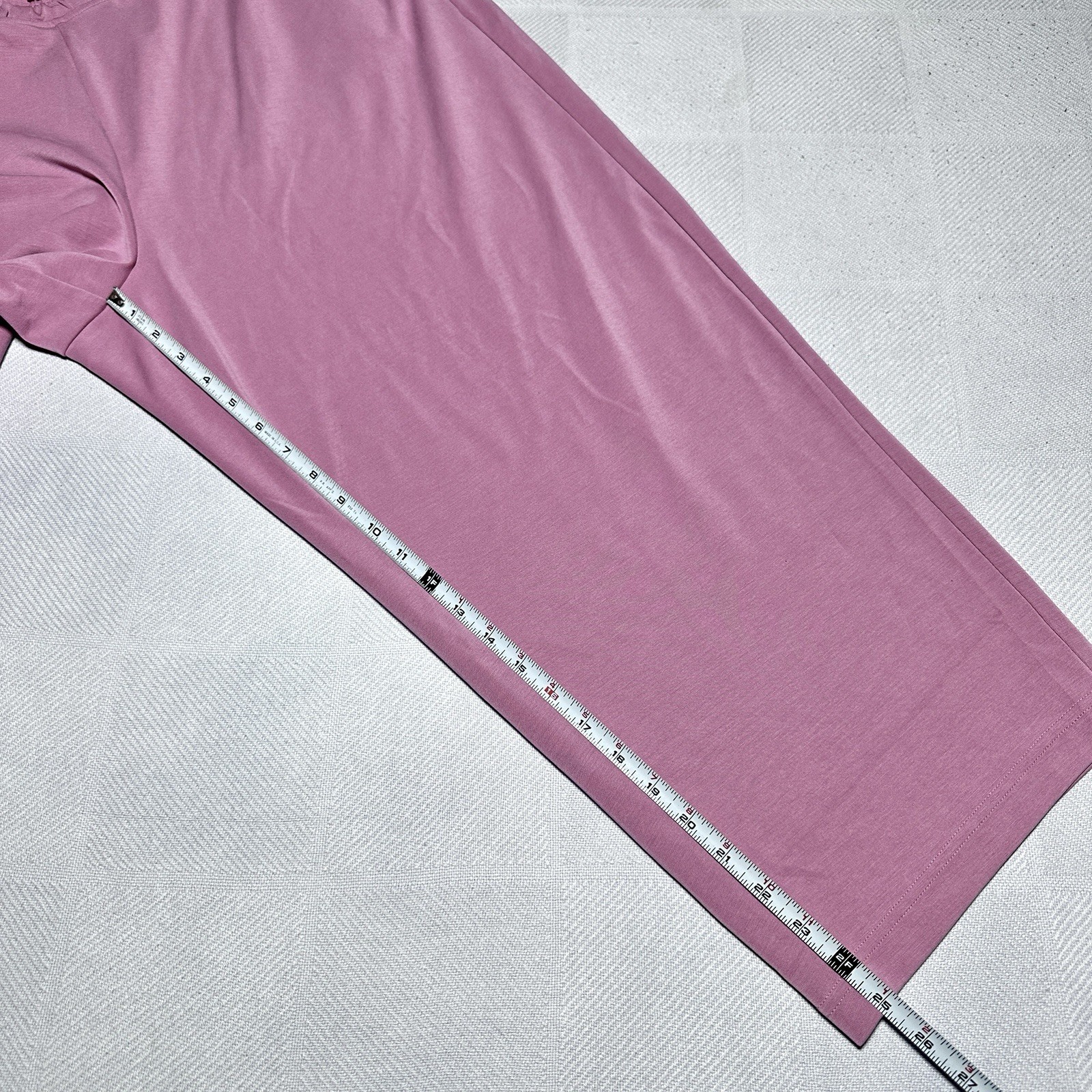 Athleta Seasoft Straight Pants Womens 2X Pink Wide Leg Crop High Rise Silky Soft