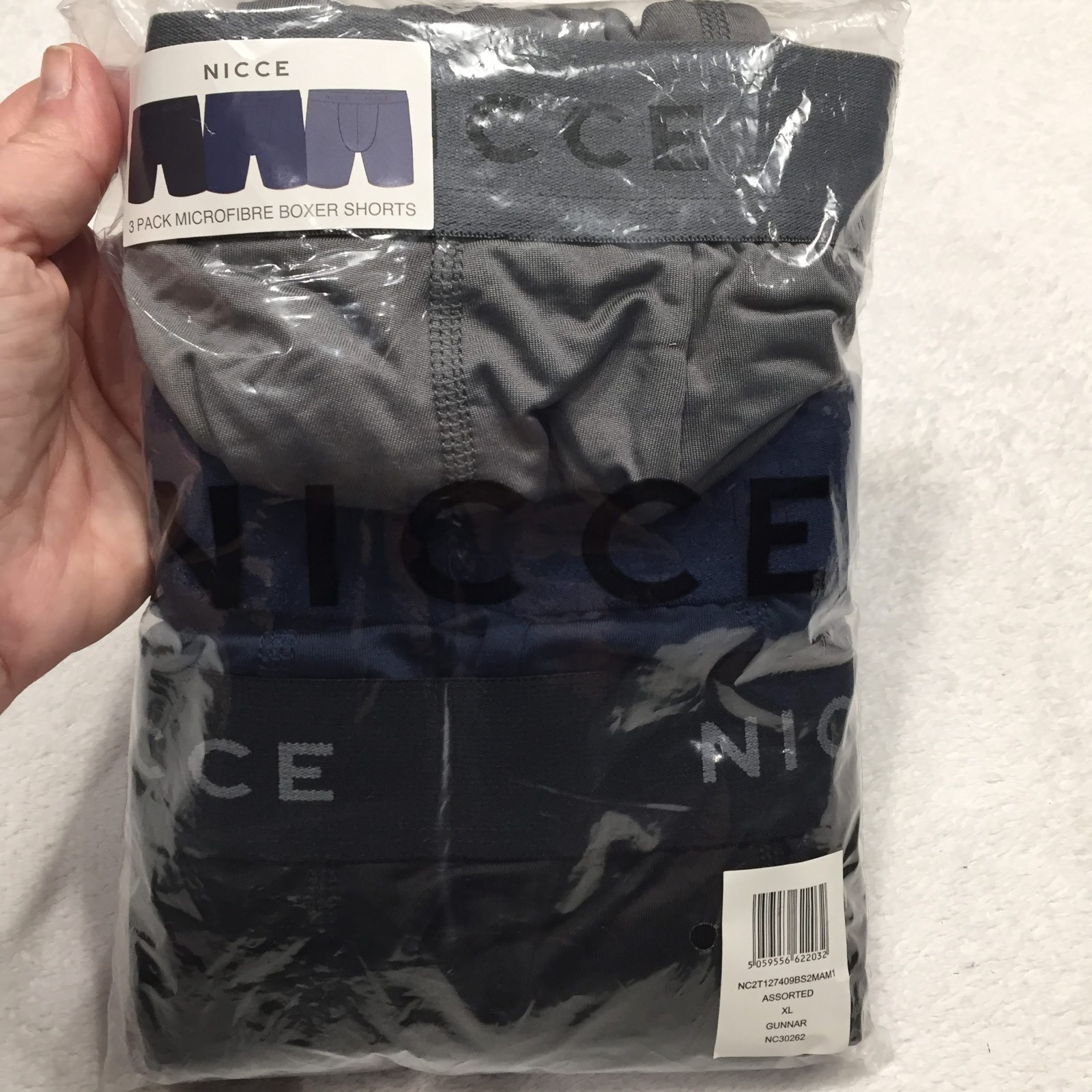 Nicce Mens Trunks 3 pack microfibre Polyester boxer shorts XL