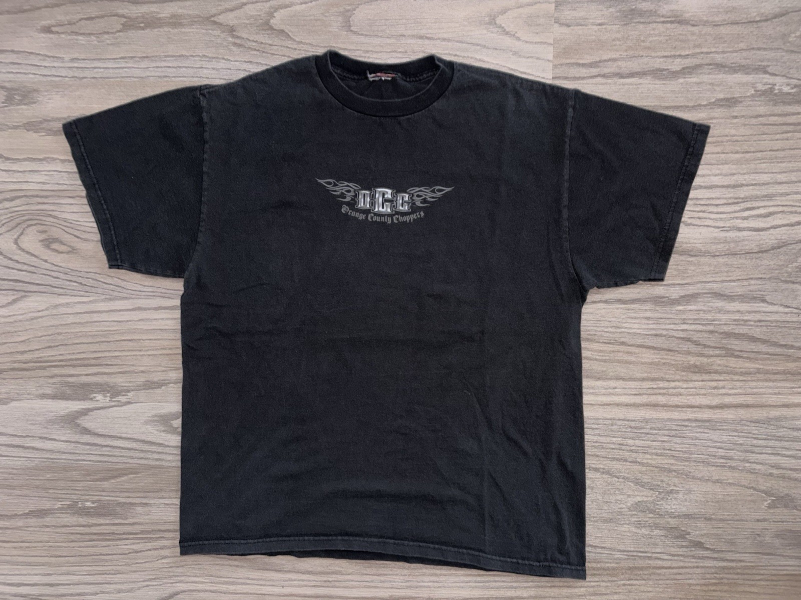 Vintage Orange County Choppers Flaming Sword T-Shirt Mens (XL) Motorcycle Y2K