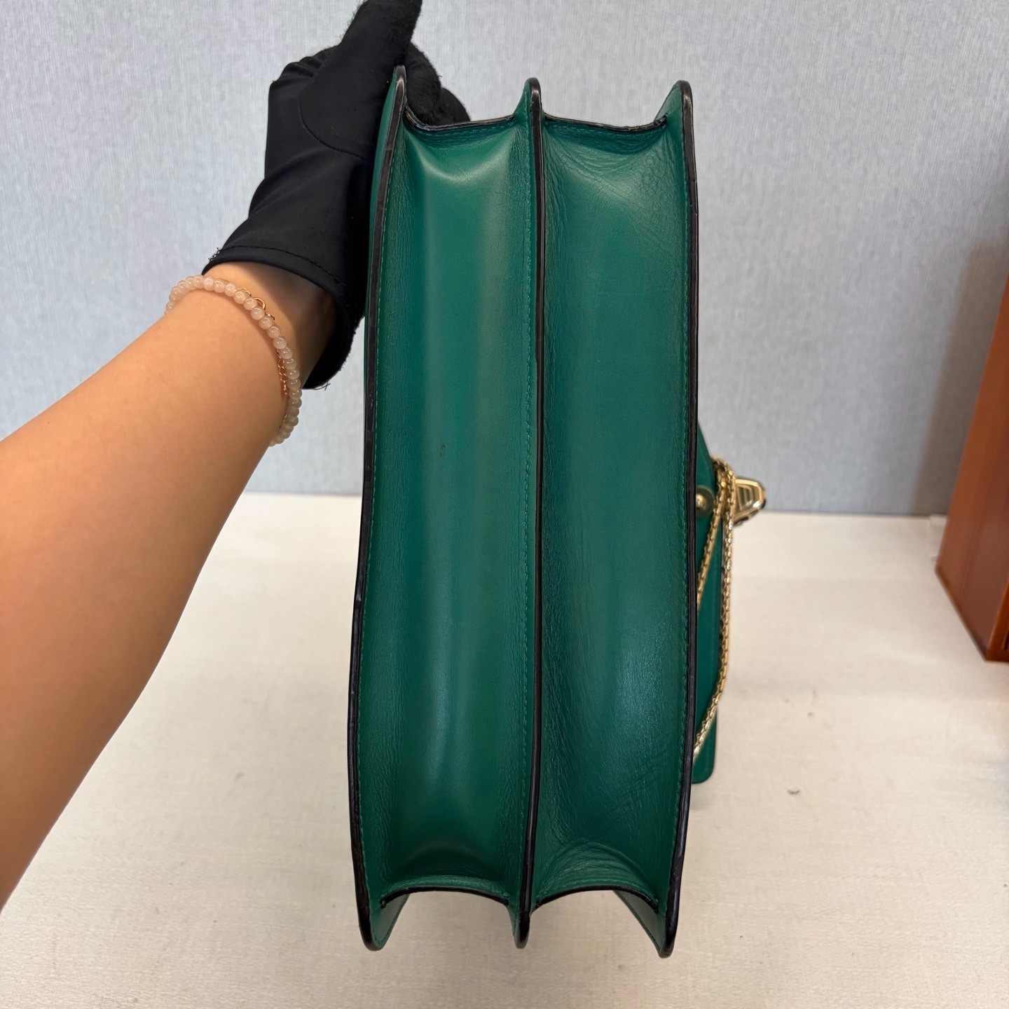 Bvlgari Pre-Owned Authentic Shoulder Bag Emerald 30*11*22cm