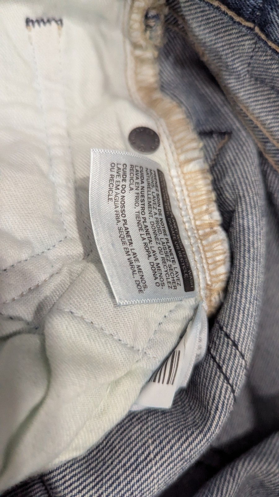 Levi’s Made Crafted Column Pant Denim Jeans W26 L27 Women’s Blue Organic Cotton