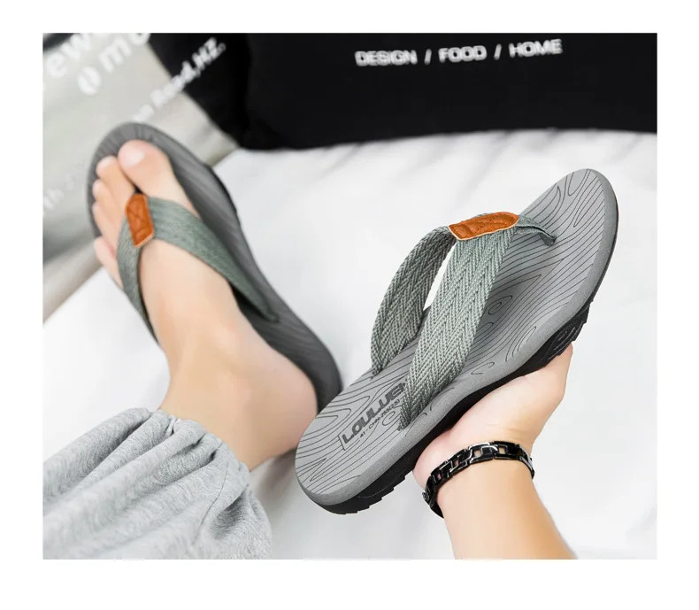 Men Flip Flop Sandals Slip-On Summer Beach Casual Footwear Slides Slippers Gift