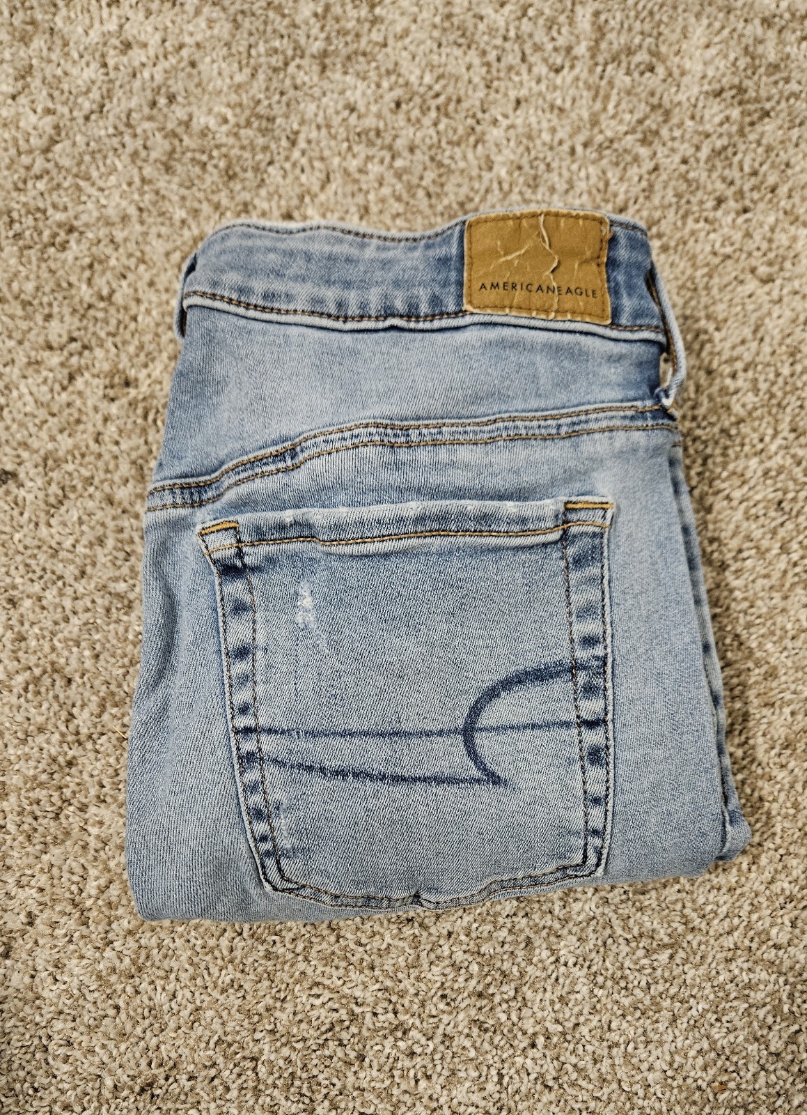 American Eagle Women Size 6 Short Jean Blue Next Level Stretch RN 54485 CA 03873