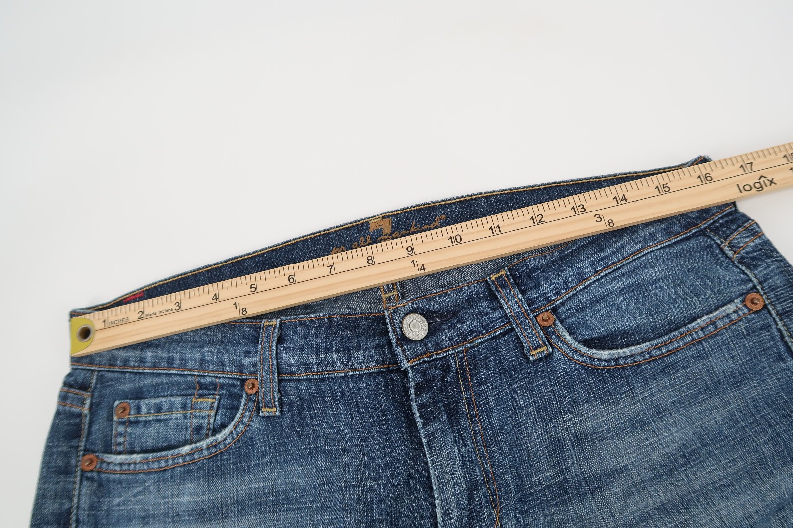 7 For All Mankind DOJO Jeans Wide Flare Leg Womens Sz 29 32X34 7FAM Rare Pockets