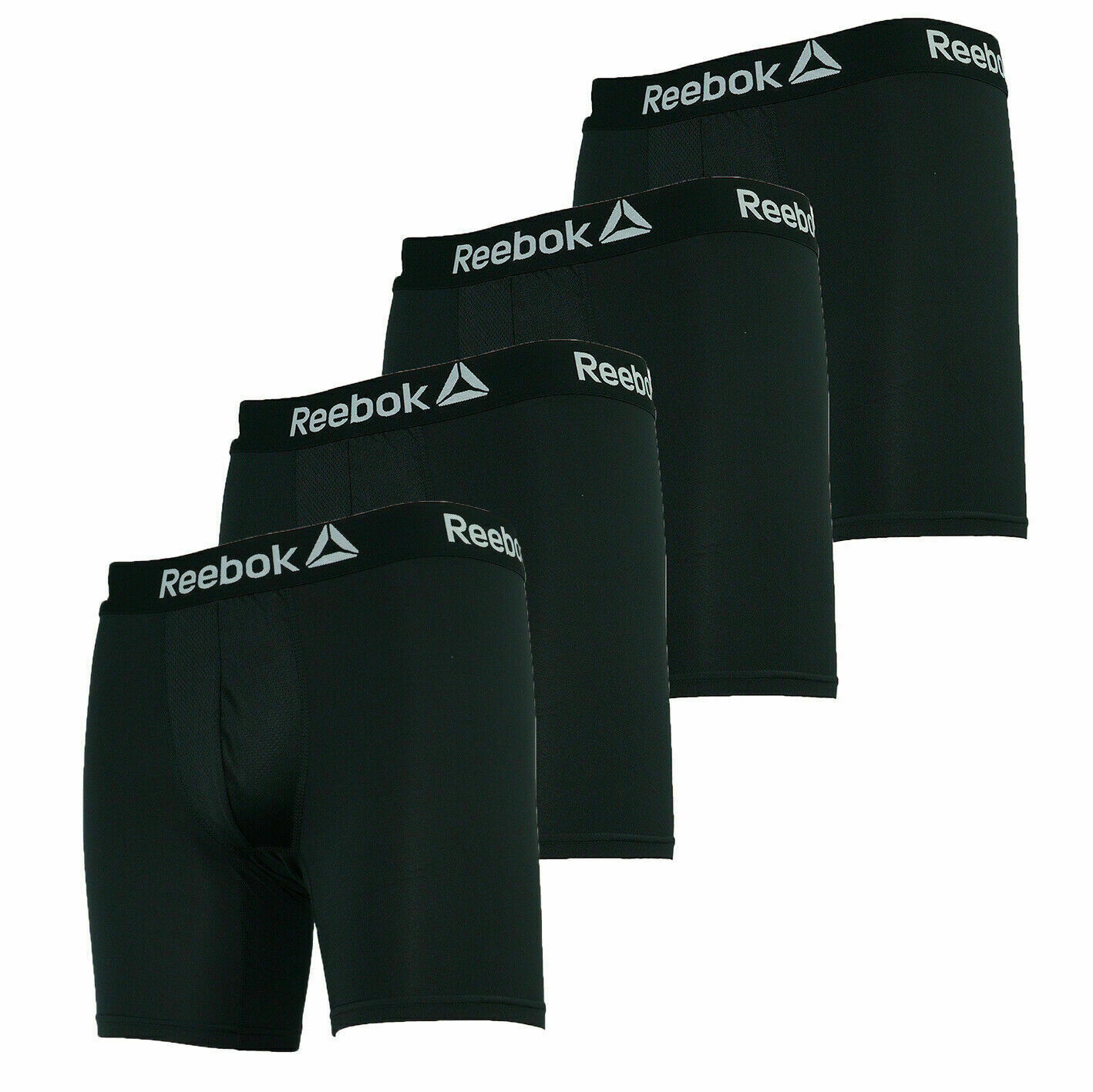 4 Pack REEBOK Men Boxer Briefs PERFORMANCE CAMO BLACK MEDIUM LARGE XLARGE XL $32