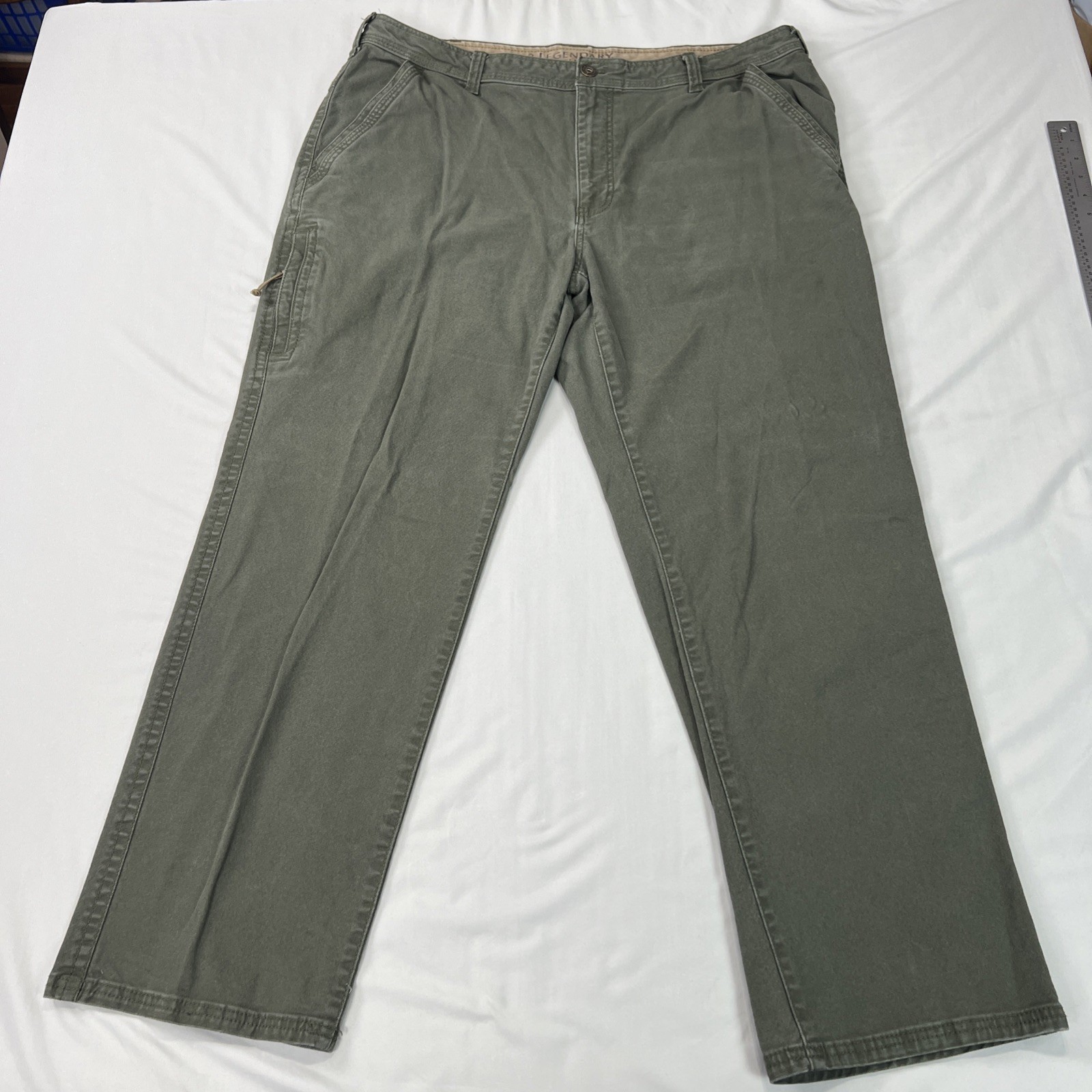 Legendary Outfitters Canvas Pant Mens 40×30 Tag 40×32 Green Outdoor Workwear