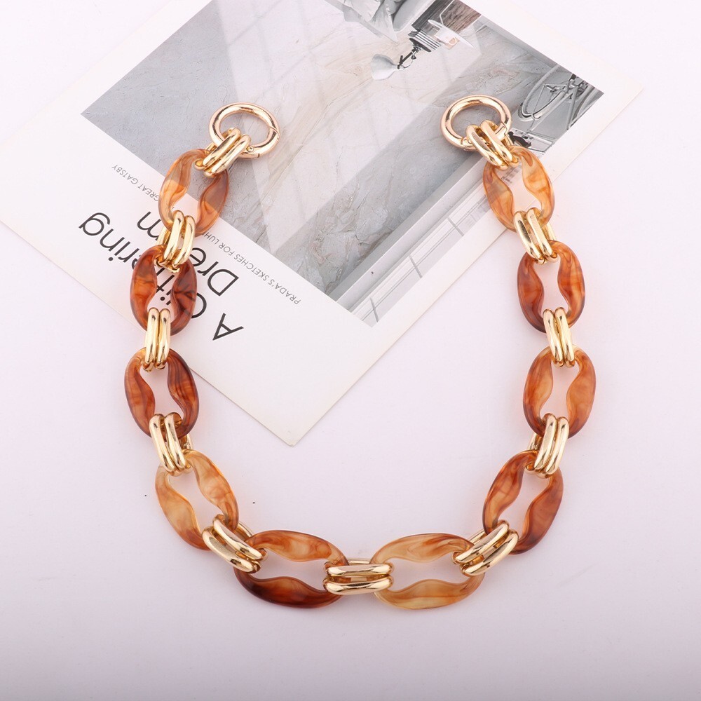40 120 200 CM Replacement Women Retro Colorful Acrylic Chain Strap Shoulder Bag