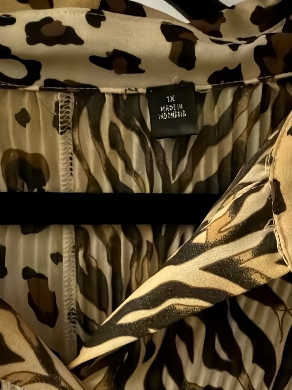 Vintage Animal Print Blouse | Bell Sleeve Boho Shirt | Coverup