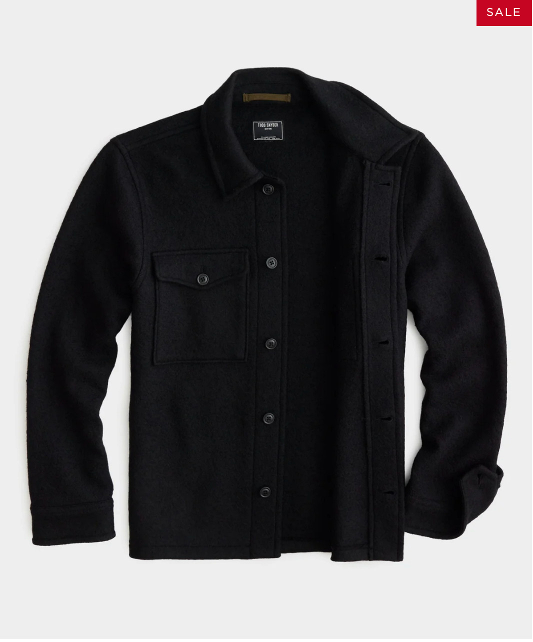 Todd Snyder Italian CPO Shirt Jacket in Black – XS,NWT, Made in Italy, 100% Wool