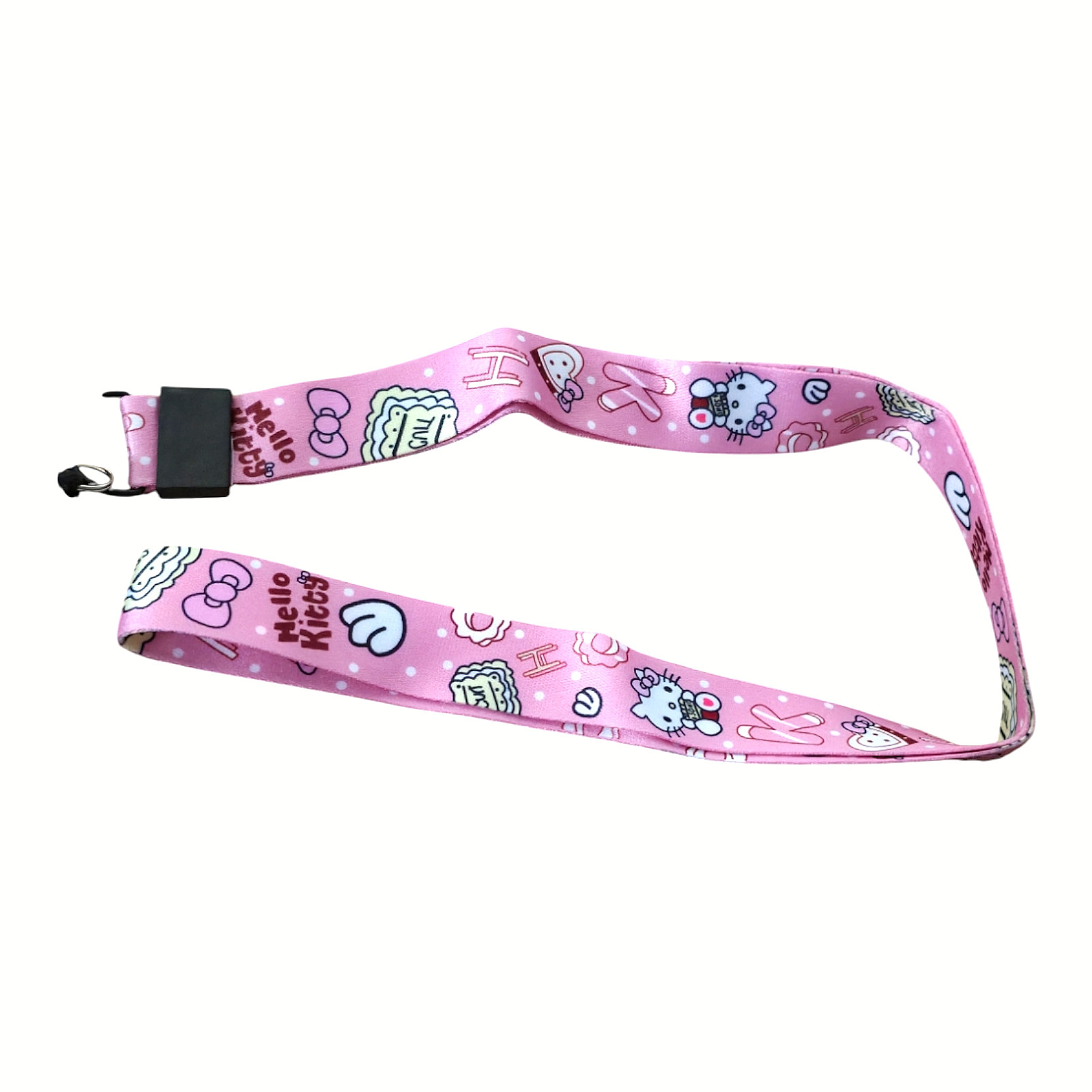 Hello Kitty ID Badge Holder Lanyard Pink Clip Card Holder New Free Ship