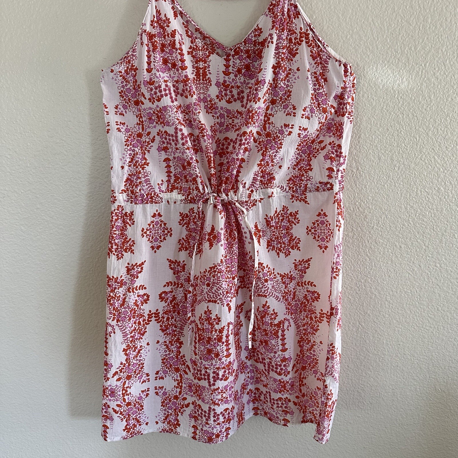 Plum Pretty Sugar Cotton Dress Sweet Love & Yonderflies Pattern Pink Size Medium