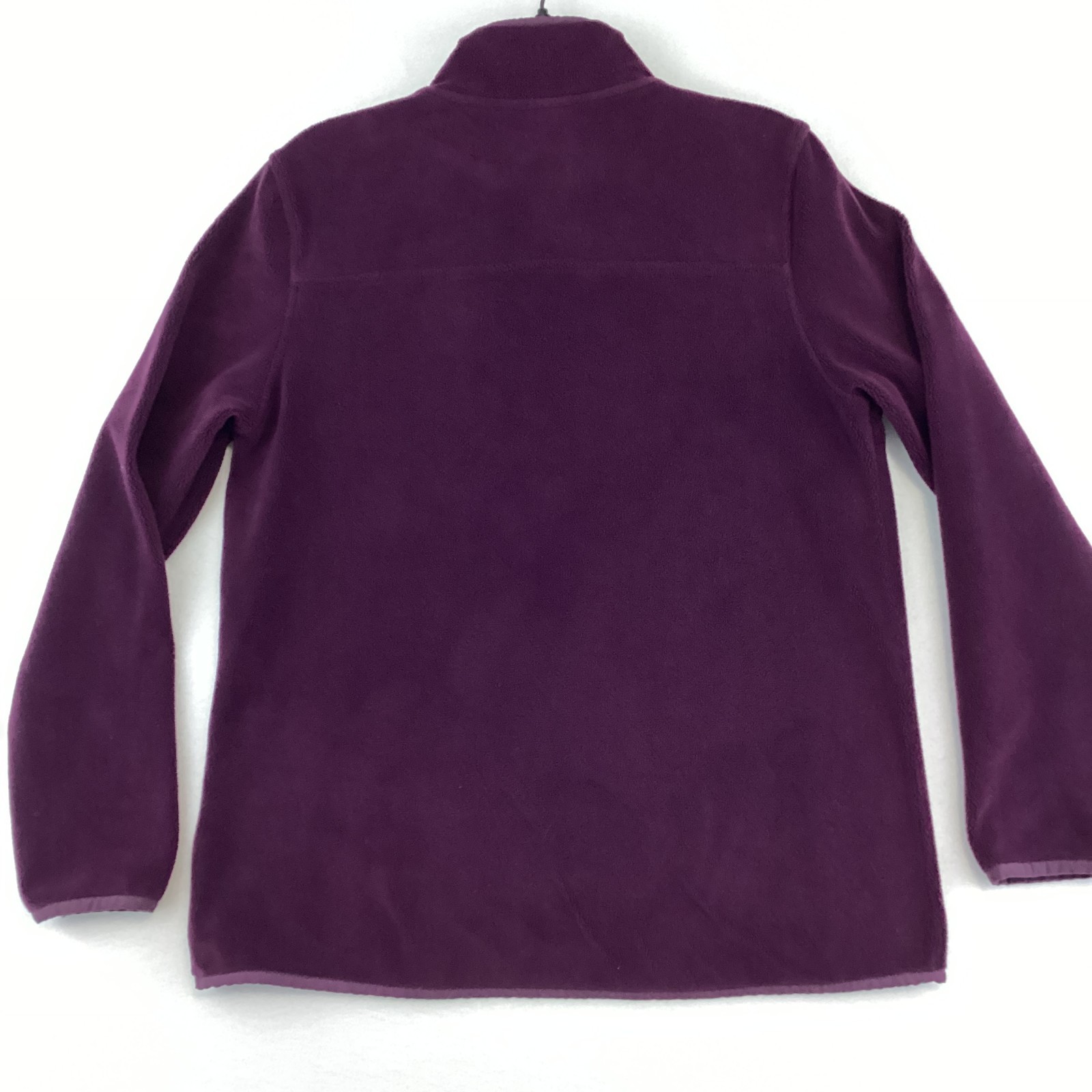 32 Degrees Heat Womens Small Plum Fleece Pullover 1/4 Snap Mock Neck Cozy