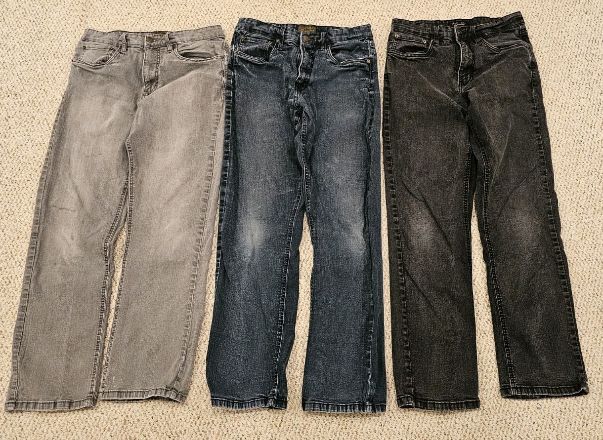 Urban Star Jeans Mens 32×32 31X32 Blue, Gray, Black Denim Cotton Stretch Reg Fit