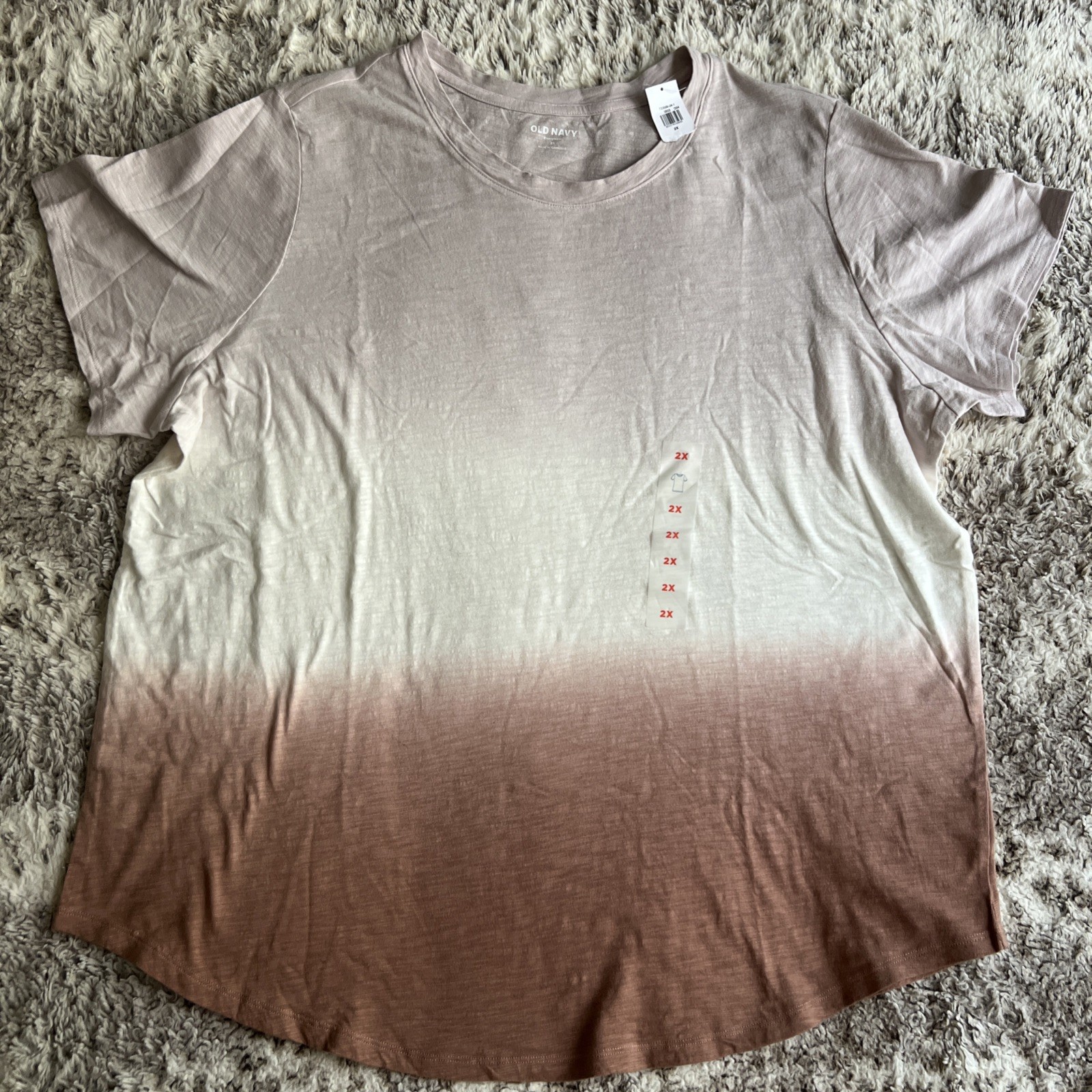 Old Navy EveryWear Slub Knit Ombre Tee Women’s 2X NWT Gray Cool Ombre
