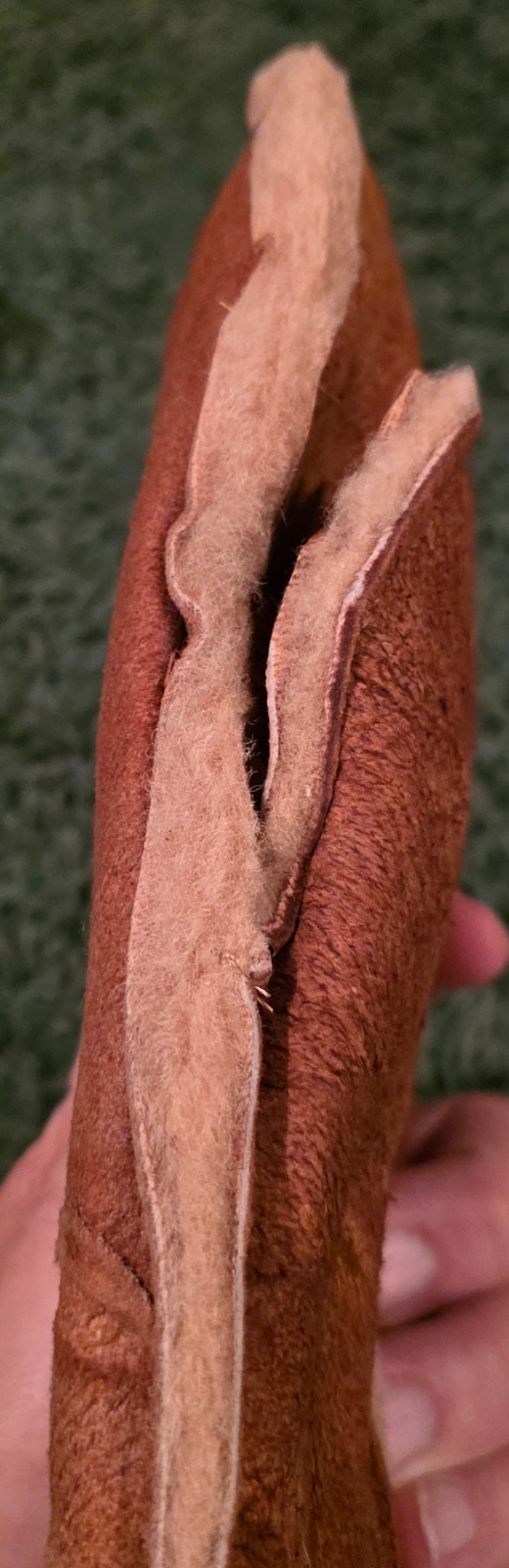 Orvis XL 15 1/2″ long Fleece Lined Leather Mittens